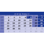Trojmesačný kalendár modrý so špirálou 2024