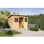 drevený domček KARIBU GLUCKSBURG 2 (68189) natur LG3487