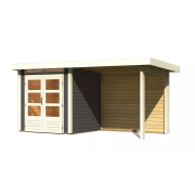 drevený domček KARIBU KANDERN 1 + prístavok 235 cm vrátane zadnej steny (23608) terragrau LG3530