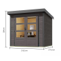 hybridný domček KARIBU JUPITER B (93412) terragrau / terragrau LG4033