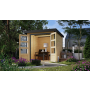 hybridný domček KARIBU JUPITER A (93410) natur / antracit LG4028