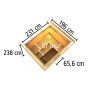fínska sauna KARIBU HYTTI 3 (93863) natur LG4146
