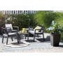 Záhradný nábytok Keter Emily Patio Set so sedákmi grafitová