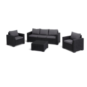 Záhradný set Keter California 3+2+1 grafitový
