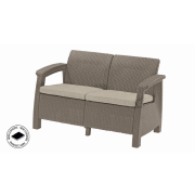 Záhradný nábytok Keter Corfu love seat dvousedačka cappucccino