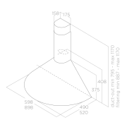 DIGESTOR ELICA TONDA WH F/60  (2939587C)